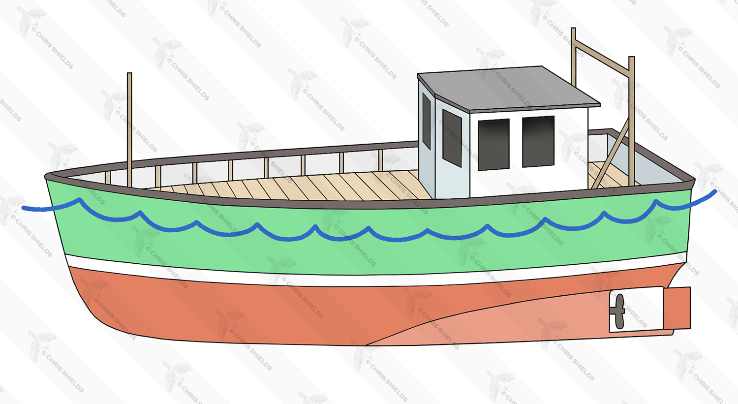 Illustration of Boat-heavy layden (#4753)