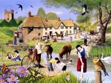 Illustration of Village scene - Summer (#0083)