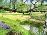 Illustration of Summer Park Scene (#2866)