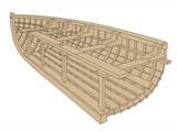 Illustration of Wooden Boat Cut-away (#4760)